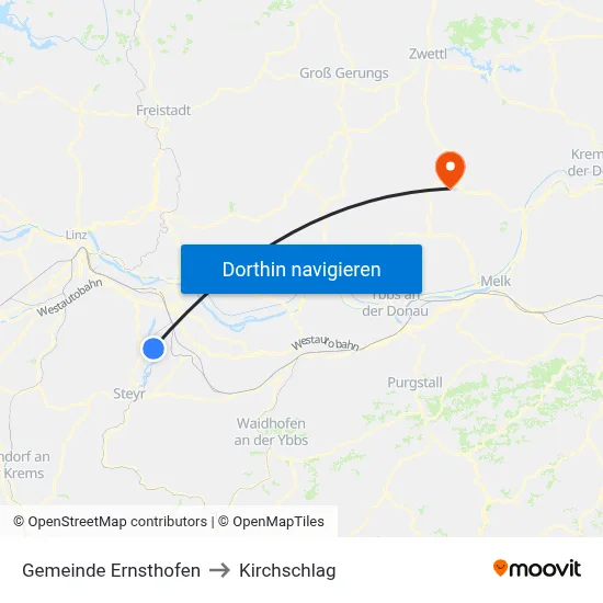 Gemeinde Ernsthofen to Kirchschlag map