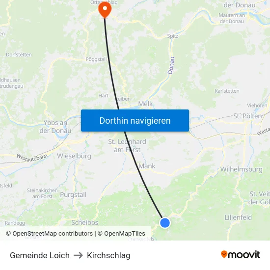 Gemeinde Loich to Kirchschlag map