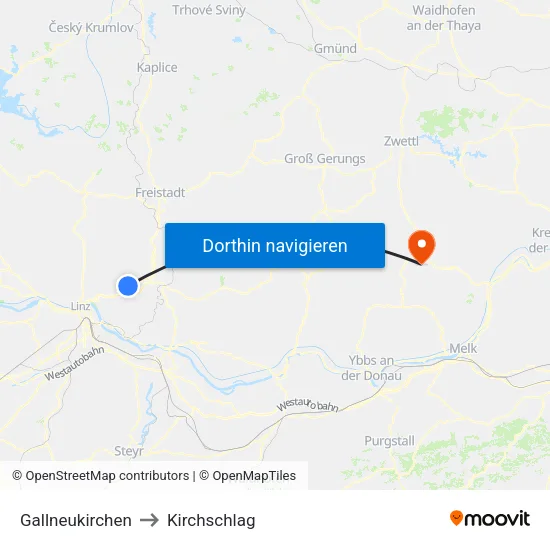 Gallneukirchen to Kirchschlag map