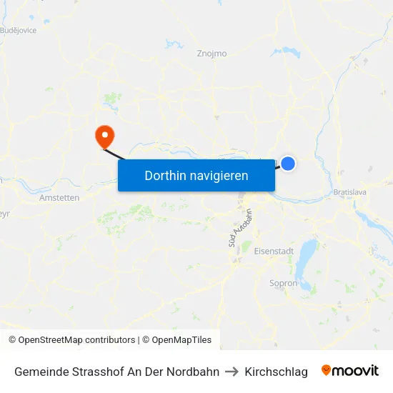 Gemeinde Strasshof An Der Nordbahn to Kirchschlag map