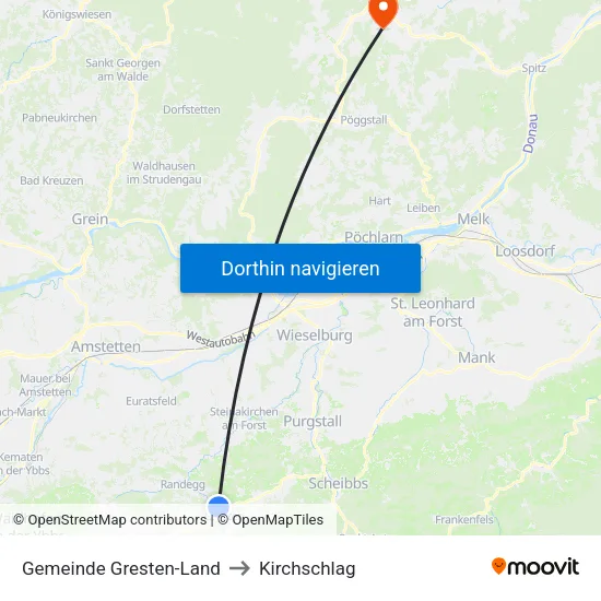 Gemeinde Gresten-Land to Kirchschlag map