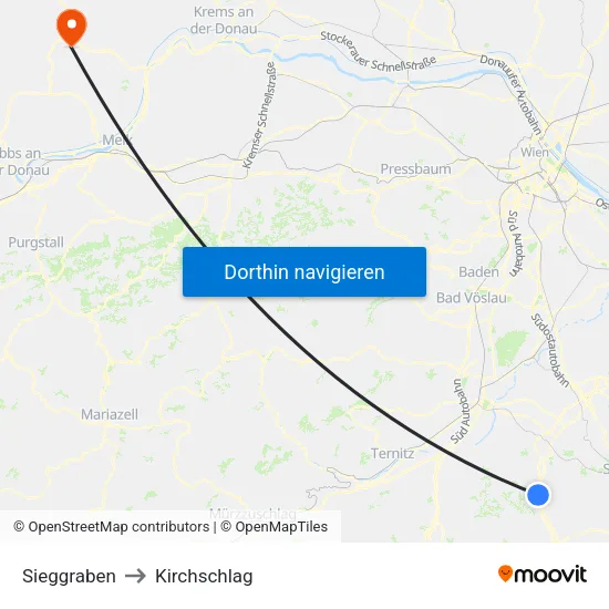 Sieggraben to Kirchschlag map