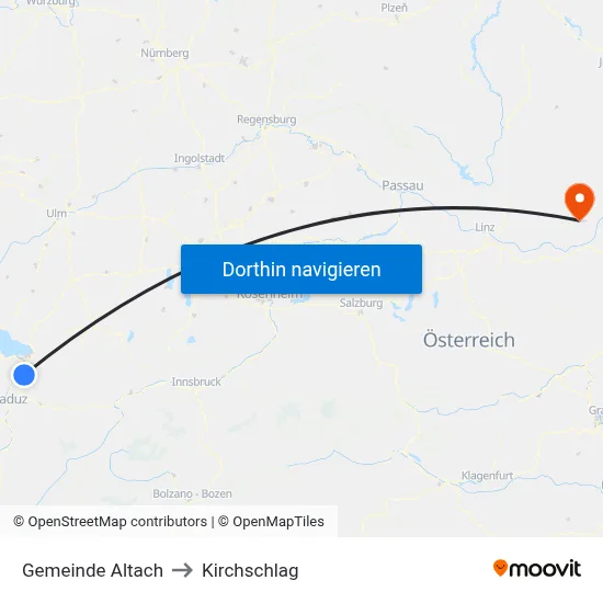 Gemeinde Altach to Kirchschlag map