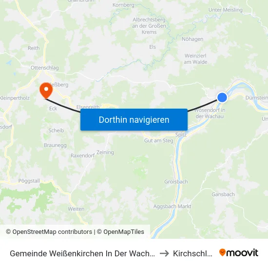 Gemeinde Weißenkirchen In Der Wachau to Kirchschlag map