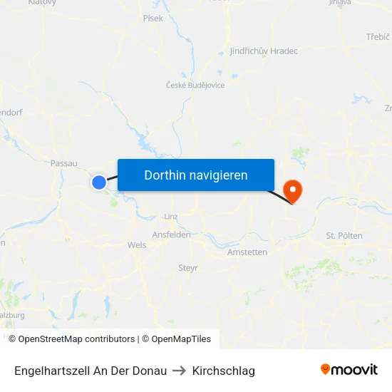 Engelhartszell An Der Donau to Kirchschlag map