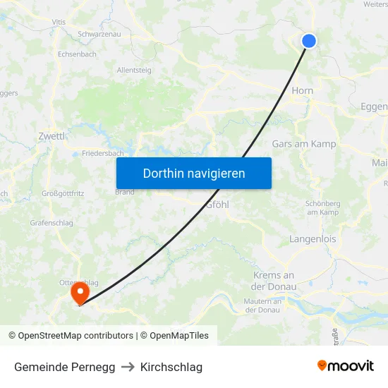 Gemeinde Pernegg to Kirchschlag map
