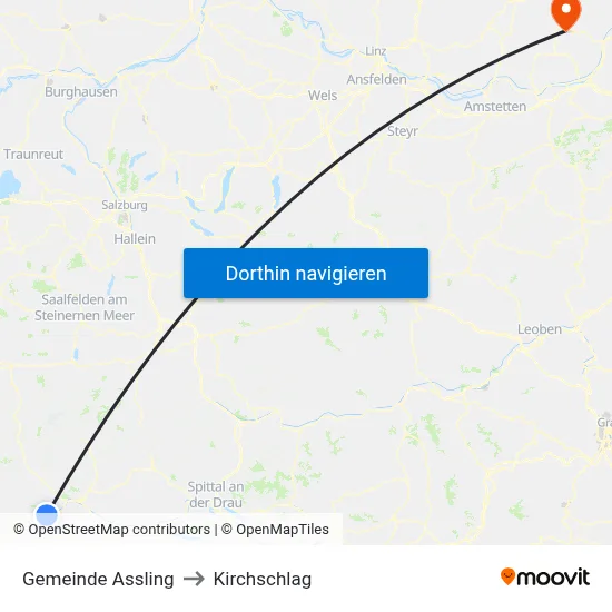 Gemeinde Assling to Kirchschlag map