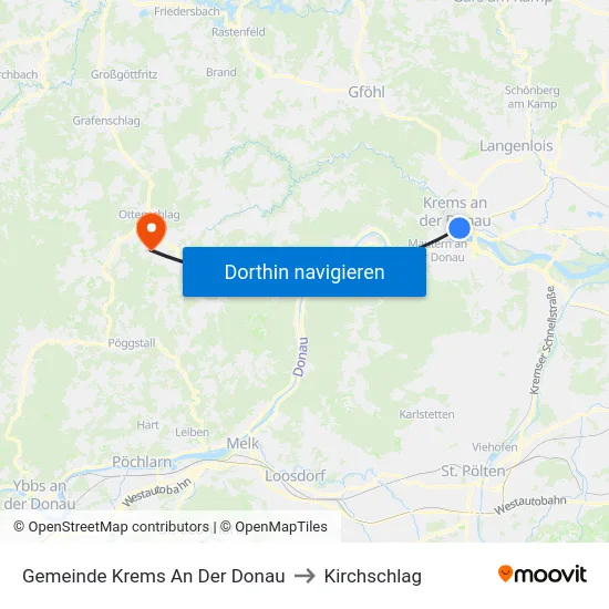Gemeinde Krems An Der Donau to Kirchschlag map