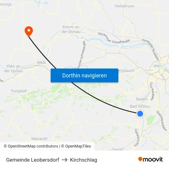 Gemeinde Leobersdorf to Kirchschlag map