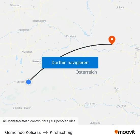Gemeinde Kolsass to Kirchschlag map