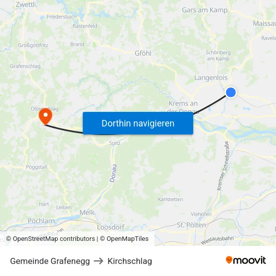 Gemeinde Grafenegg to Kirchschlag map