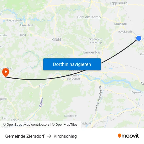 Gemeinde Ziersdorf to Kirchschlag map