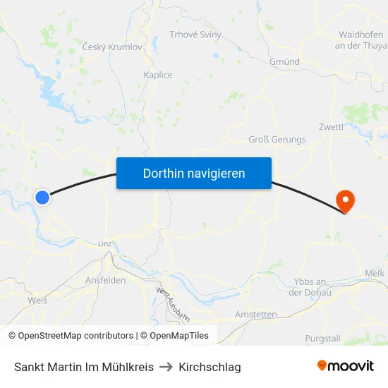 Sankt Martin Im Mühlkreis to Kirchschlag map