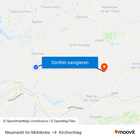 Neumarkt Im Mühlkreis to Kirchschlag map