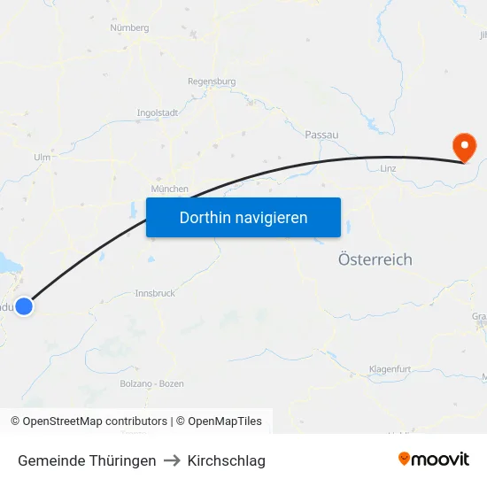Gemeinde Thüringen to Kirchschlag map