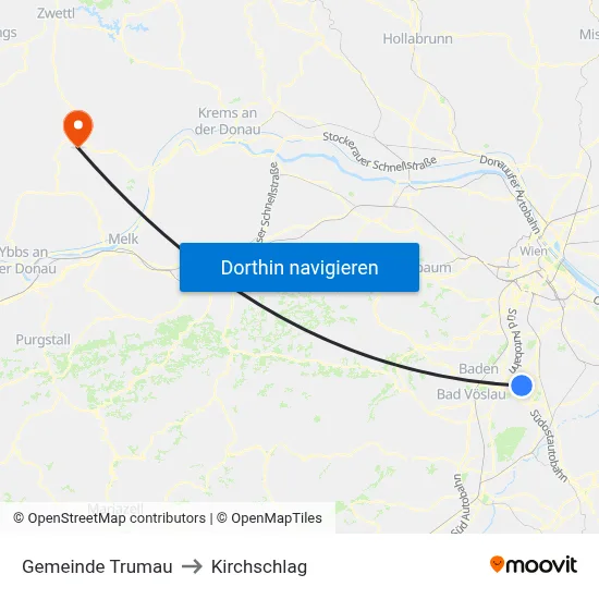 Gemeinde Trumau to Kirchschlag map