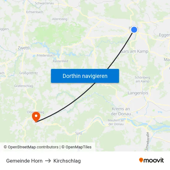 Gemeinde Horn to Kirchschlag map