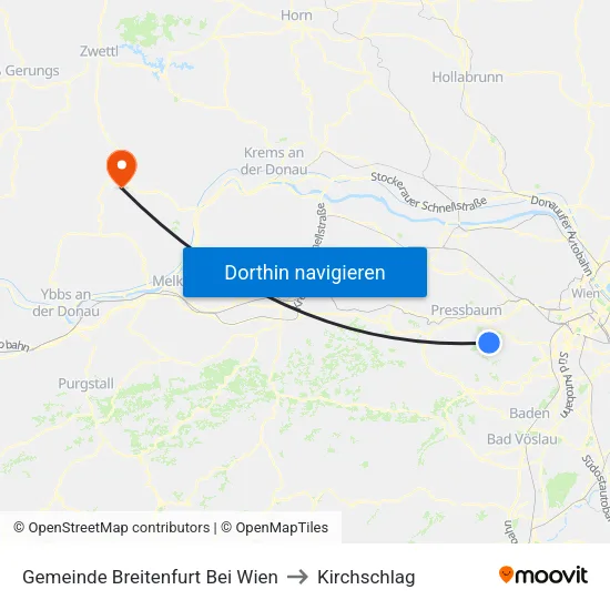 Gemeinde Breitenfurt Bei Wien to Kirchschlag map