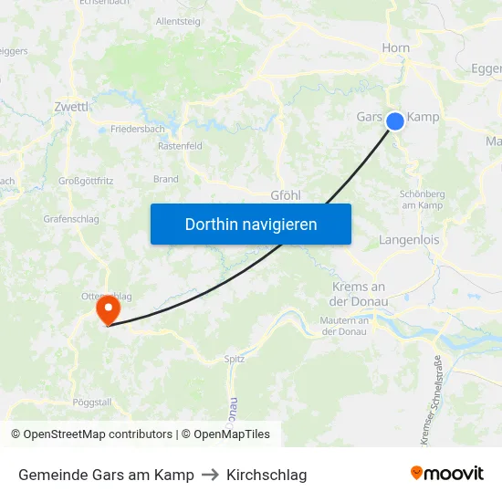 Gemeinde Gars am Kamp to Kirchschlag map