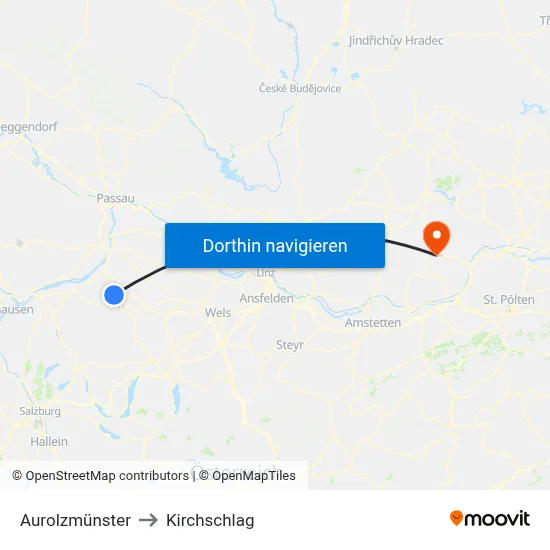 Aurolzmünster to Kirchschlag map