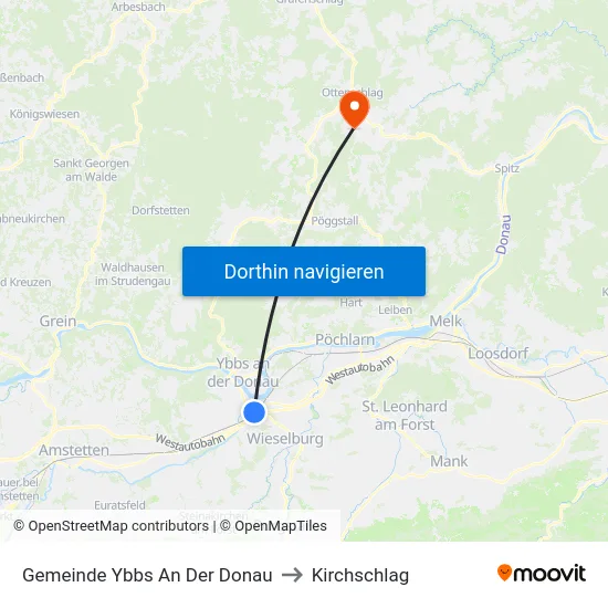 Gemeinde Ybbs An Der Donau to Kirchschlag map