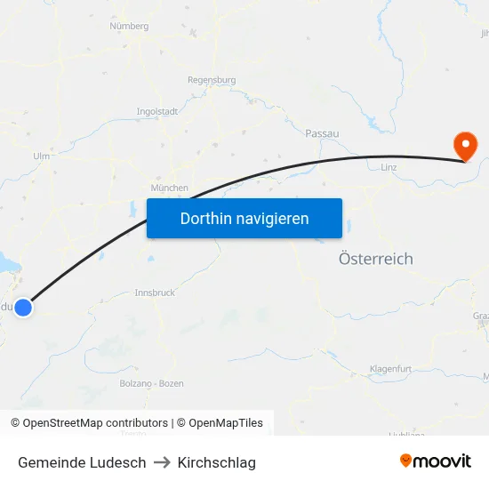 Gemeinde Ludesch to Kirchschlag map