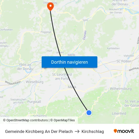 Gemeinde Kirchberg An Der Pielach to Kirchschlag map