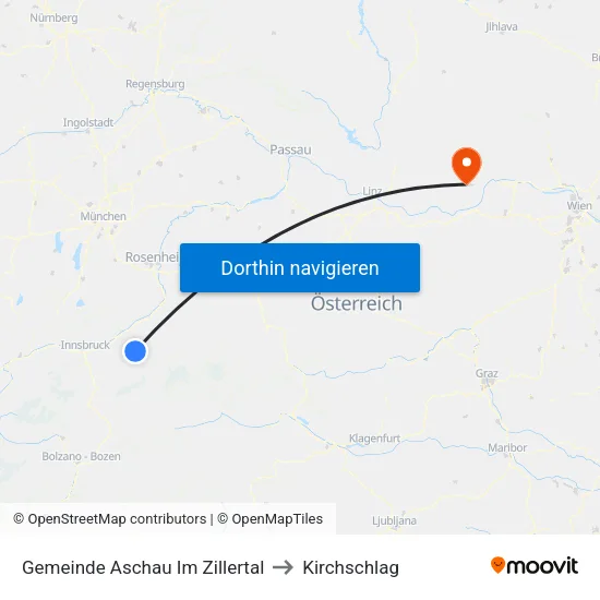 Gemeinde Aschau Im Zillertal to Kirchschlag map