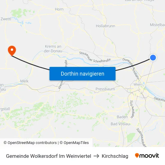 Gemeinde Wolkersdorf Im Weinviertel to Kirchschlag map