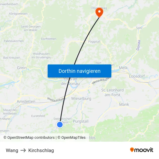 Wang to Kirchschlag map