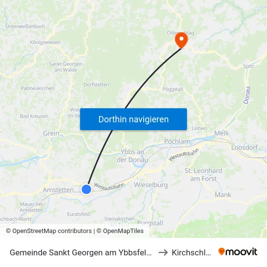 Gemeinde Sankt Georgen am Ybbsfelde to Kirchschlag map