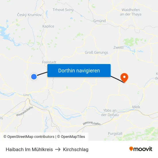 Haibach Im Mühlkreis to Kirchschlag map