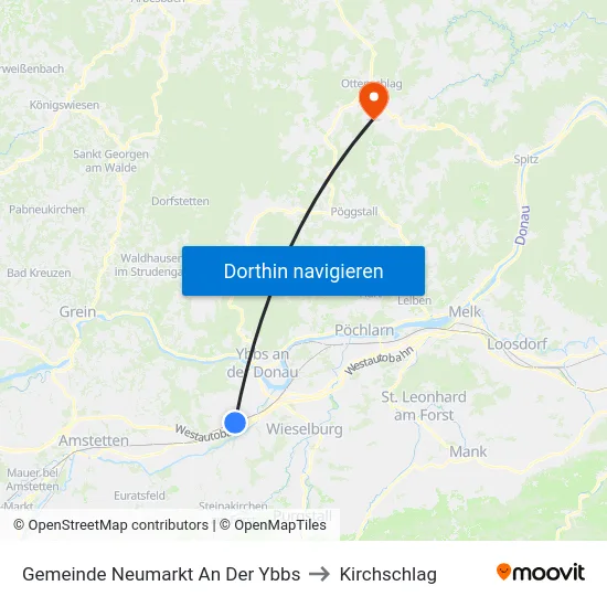 Gemeinde Neumarkt An Der Ybbs to Kirchschlag map