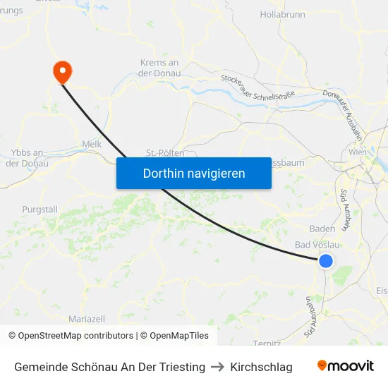 Gemeinde Schönau An Der Triesting to Kirchschlag map