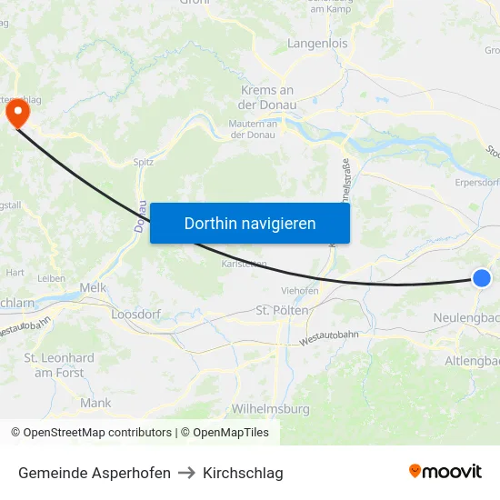 Gemeinde Asperhofen to Kirchschlag map