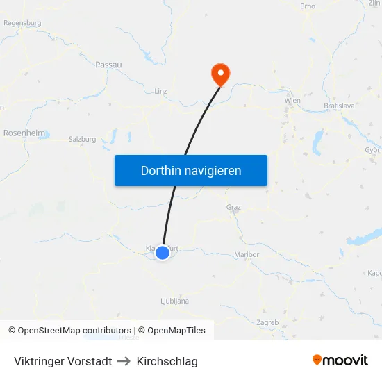 Viktringer Vorstadt to Kirchschlag map