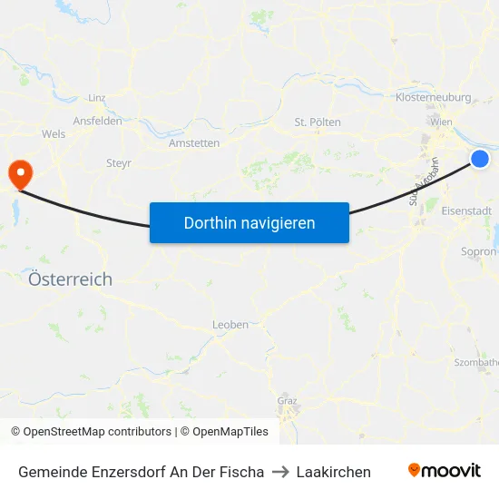 Gemeinde Enzersdorf An Der Fischa to Laakirchen map