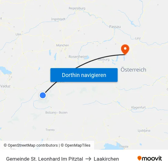 Gemeinde St. Leonhard Im Pitztal to Laakirchen map