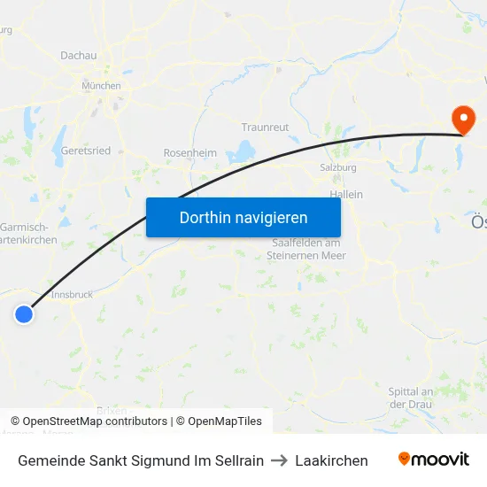 Gemeinde Sankt Sigmund Im Sellrain to Laakirchen map