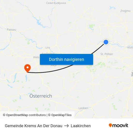 Gemeinde Krems An Der Donau to Laakirchen map