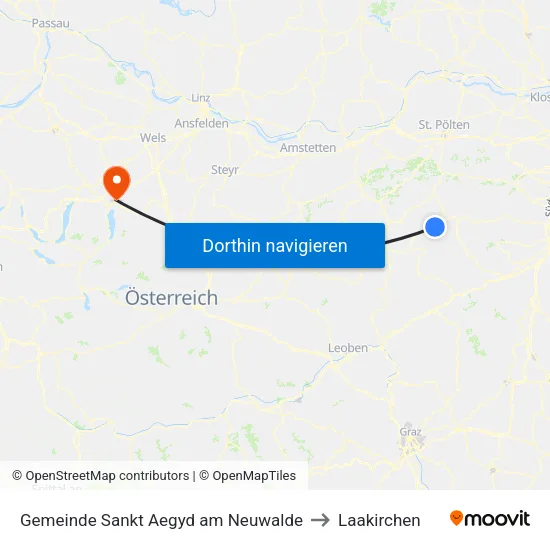 Gemeinde Sankt Aegyd am Neuwalde to Laakirchen map