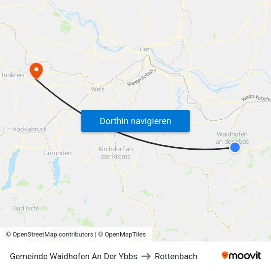 Gemeinde Waidhofen An Der Ybbs to Rottenbach map