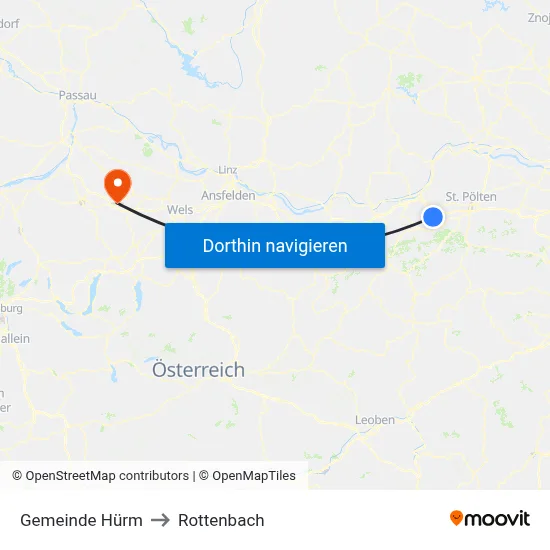 Gemeinde Hürm to Rottenbach map