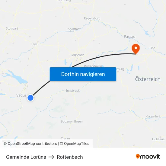 Gemeinde Lorüns to Rottenbach map