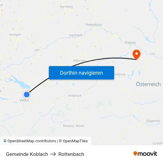 Gemeinde Koblach to Rottenbach map