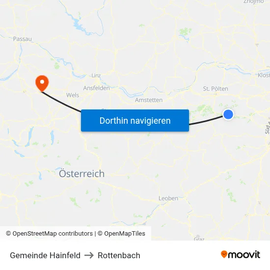 Gemeinde Hainfeld to Rottenbach map