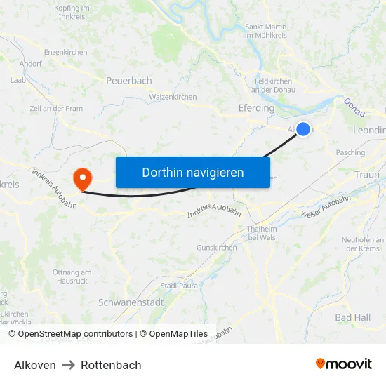 Alkoven to Rottenbach map