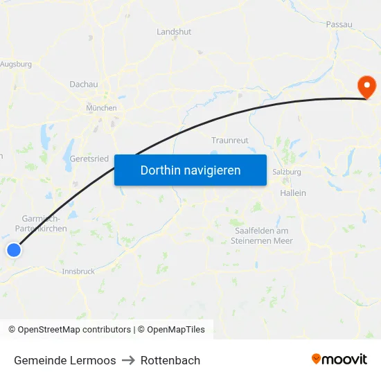 Gemeinde Lermoos to Rottenbach map