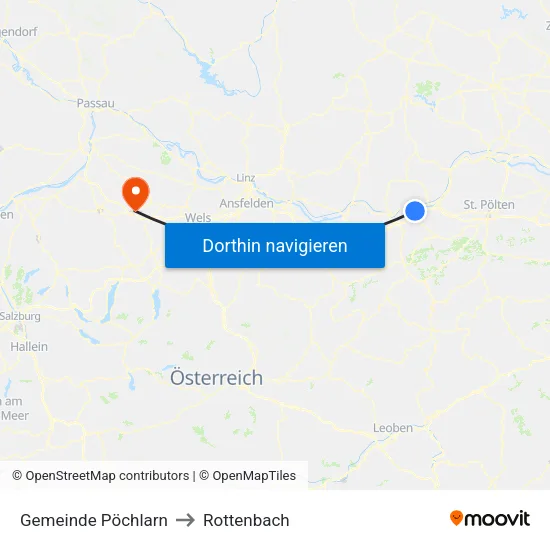 Gemeinde Pöchlarn to Rottenbach map