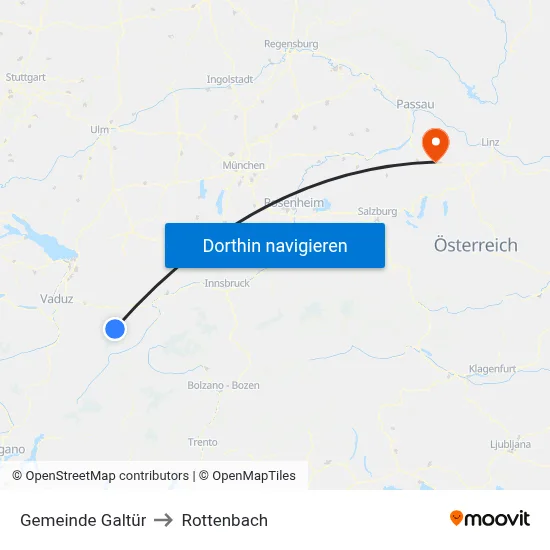 Gemeinde Galtür to Rottenbach map